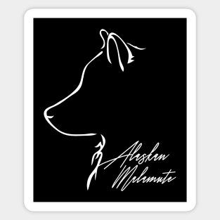 Proud Alaskan Malamute profile dog lover Sticker